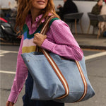 PENELOPE CHILVERS Wilderness Waxed Cotton Tote in Navy