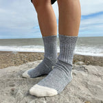 IVY ELLIS Ladies Tideline Yosemite Socks in Black Marl