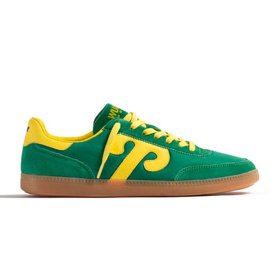 WUSHU Mens Gong Sneakers in Green/Yellow