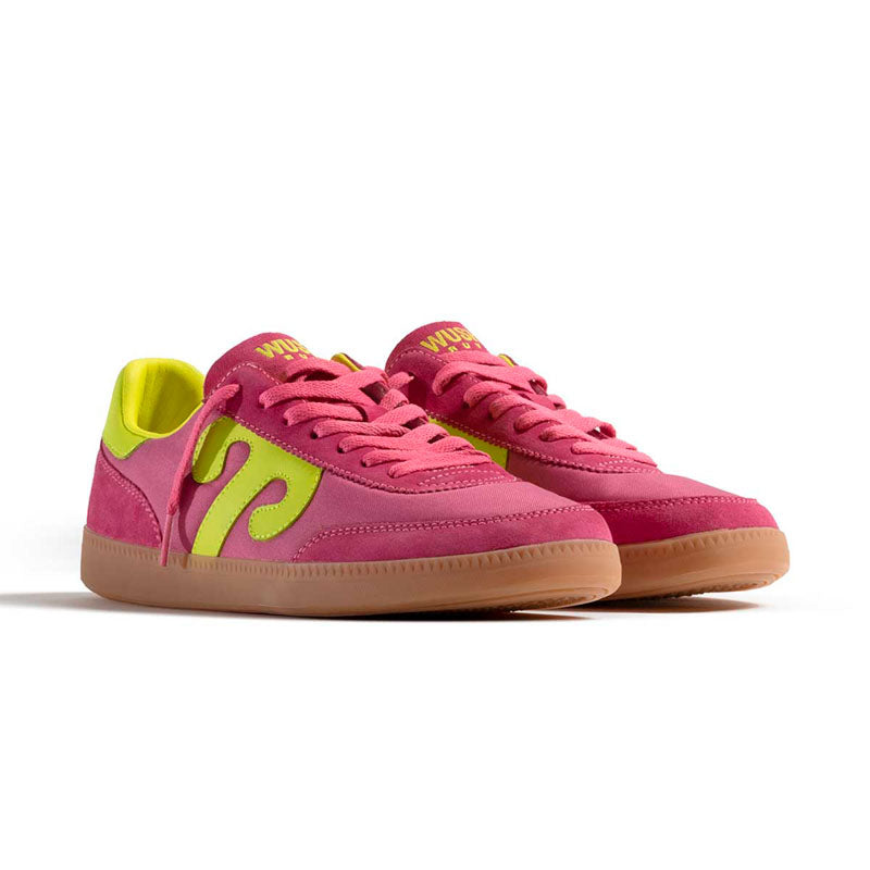 WUSHU Womens Gong Sneakers in Pink/Yellow