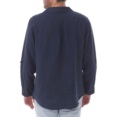 MOUSQUETON Yoanes Smock Style Shirt in Navy