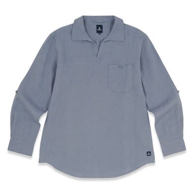 MOUSQUETON Yoanes Smock Style Shirt in Storm Grey