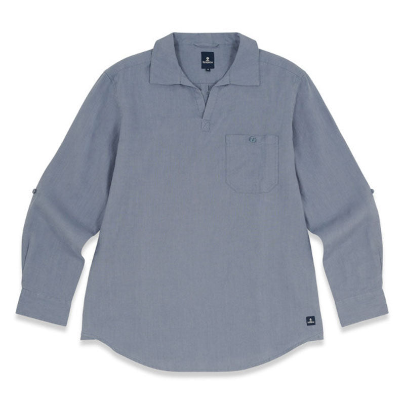MOUSQUETON Yoanes Smock Style Shirt in Storm Grey