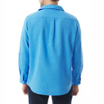 MOUSQUETON Yolan Long Sleeve Lightweight Shirt in Sky Blue