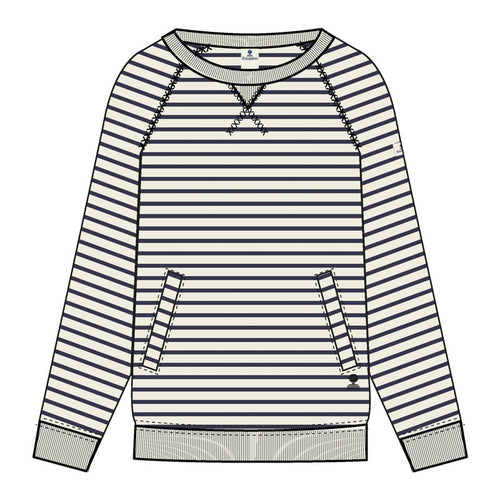 MOUSQUETON Yulid Sweatshirt in Ecru/Navy