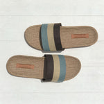 LES MAURICETTES Yvette Sandals in Light Blue/Natural/Navy Blue