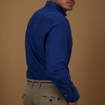 Brushed Twill Shirt in Navy