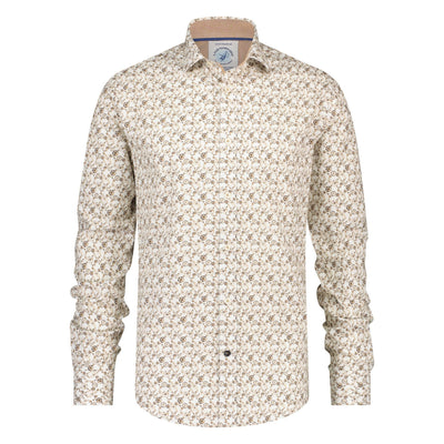 A FISH NAMED FRED Reels Shirt in Off White