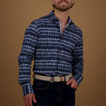 A FISH NAMED FRED Theatre View Shirt in Blue