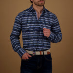 A FISH NAMED FRED Theatre View Shirt in Blue