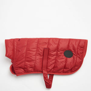 Baffle Quilted Dog Coat in Wine