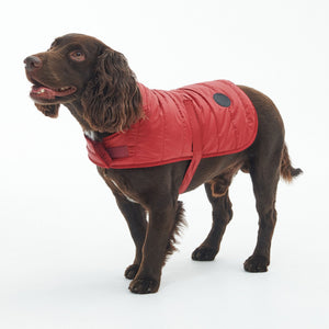 Baffle Quilted Dog Coat in Wine