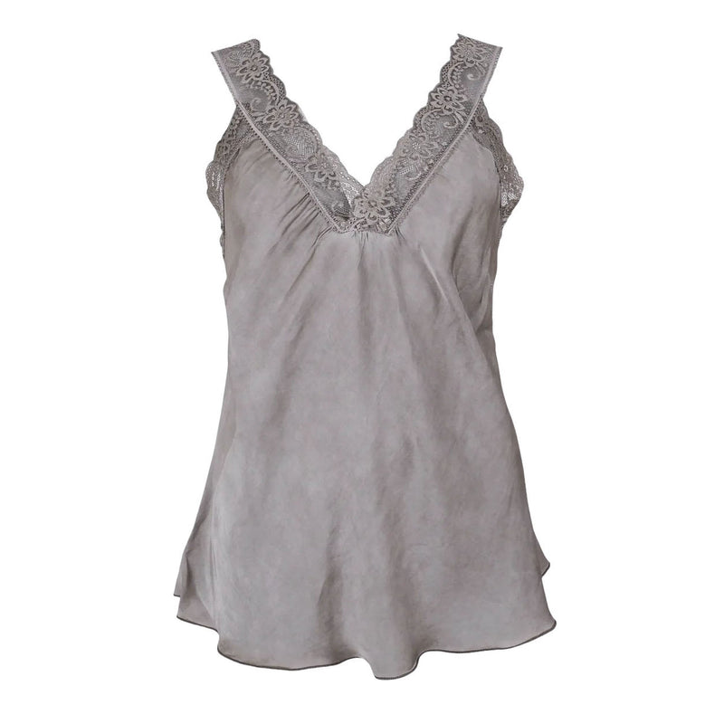 Bea Lace Vest Top in Light Taupe