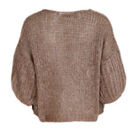 Casey Puff Sleeve Cardigan - Taupe