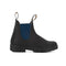 BLUNDSTONE 1917 Leather Boots with Blue Elastic in Voltan Black