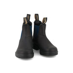 BLUNDSTONE 1917 Leather Boots with Blue Elastic in Voltan Black