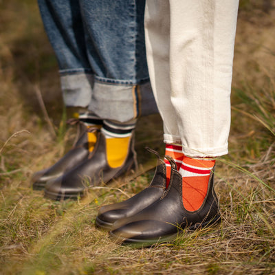 BLUNDSTONE 1918 Leather Boots in Brown/Terracotta