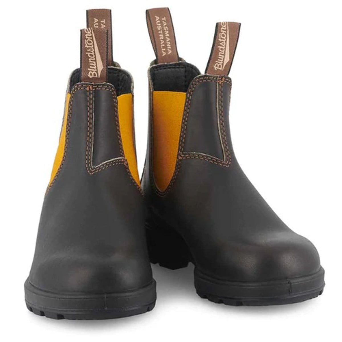 BLUNDSTONE 1919 Leather Boots in Brown/Mustard