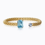 Daria Aquamarine/Light Sapphire Bracelet in Gold