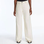 CEFINN Hayden Cotton Wide Leg Trousers in Ecru