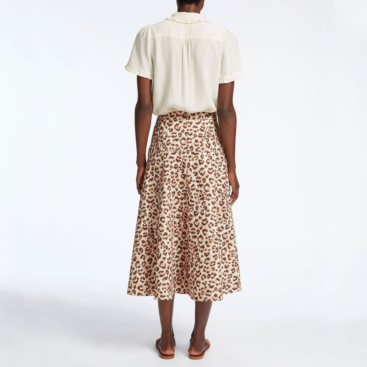 CEFINN Sierra Cotton Skirt in Leopard Print