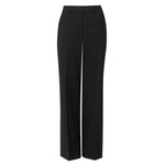 Terence Wide Leg Wool Trousers in Black