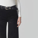 Paloma Baggy Velvet Jeans in Black