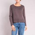 COLLEN & CLARE Begonia Cashmere Jumper in Bitter Chocolate