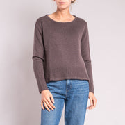 COLLEN & CLARE Begonia Cashmere Jumper in Bitter Chocolate