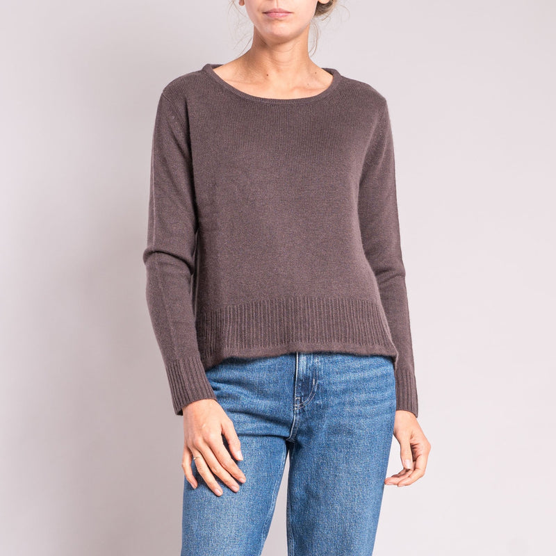 COLLEN & CLARE Begonia Cashmere Jumper in Bitter Chocolate