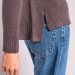 COLLEN & CLARE Begonia Cashmere Jumper in Bitter Chocolate