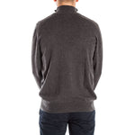 COLLEN & CLARE Miles Half Zip Merino Knit in Graphite Marl