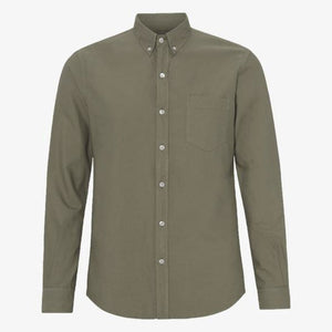 Organic Button Down Shirt - Dusty olive