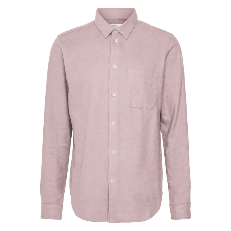 Organic Flannel Shirt in Faded Pink