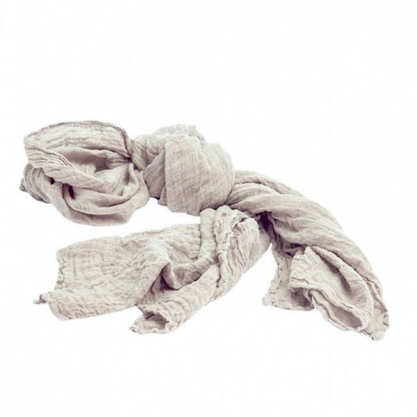 COULEUR CHANVRE Hemp Scarf in Pearl Grey