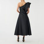Flornette One Shoulder Dress in Black