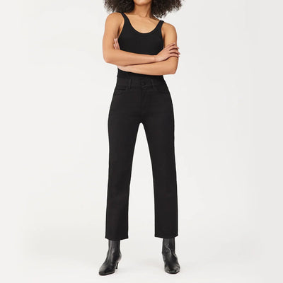 DL1961 Patti High Rise Straight Leg Jeans in Raven