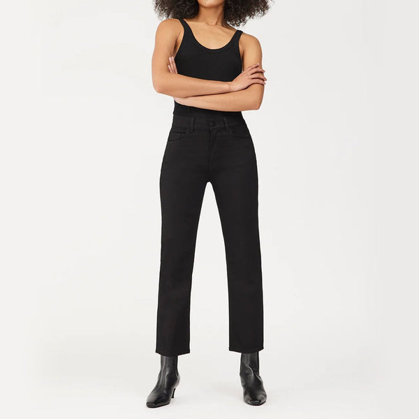 DL1961 Patti High Rise Straight Leg Jeans in Raven
