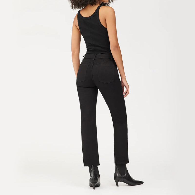DL1961 Patti High Rise Straight Leg Jeans in Raven