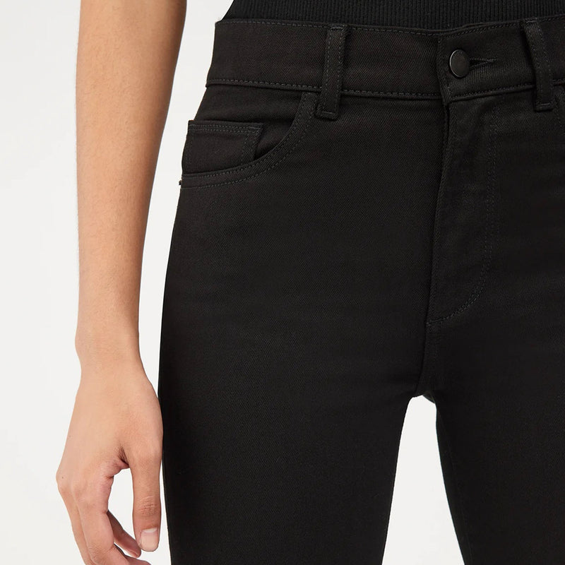 DL1961 Patti High Rise Straight Leg Jeans in Raven