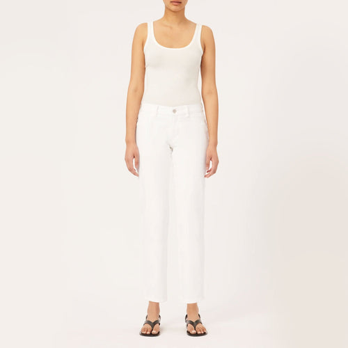 DL1961 Riley Boyfriend Jeans in White