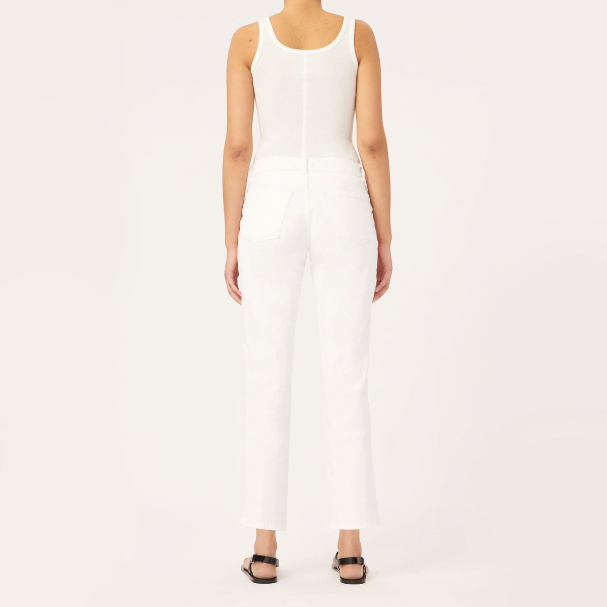 DL1961 Riley Boyfriend Jeans in White