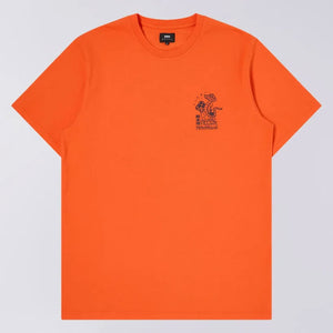 Agaric Village T Shirt in Tangerine Tango