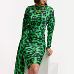 ESSENTIEL ANTWERP Elisha Drape Detail Dress in Green
