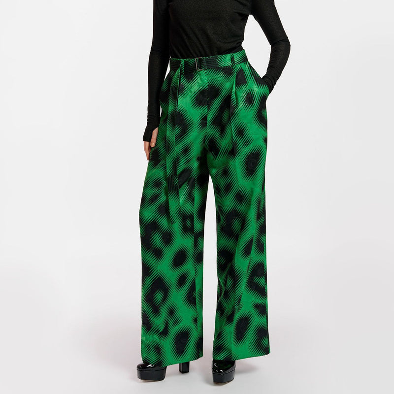 ESSENTIEL ANTWERP Enamor Belted Trousers in Green