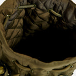 ESSENTIEL ANTWERP Encoded Embroidered Bucket Bag in Khaki