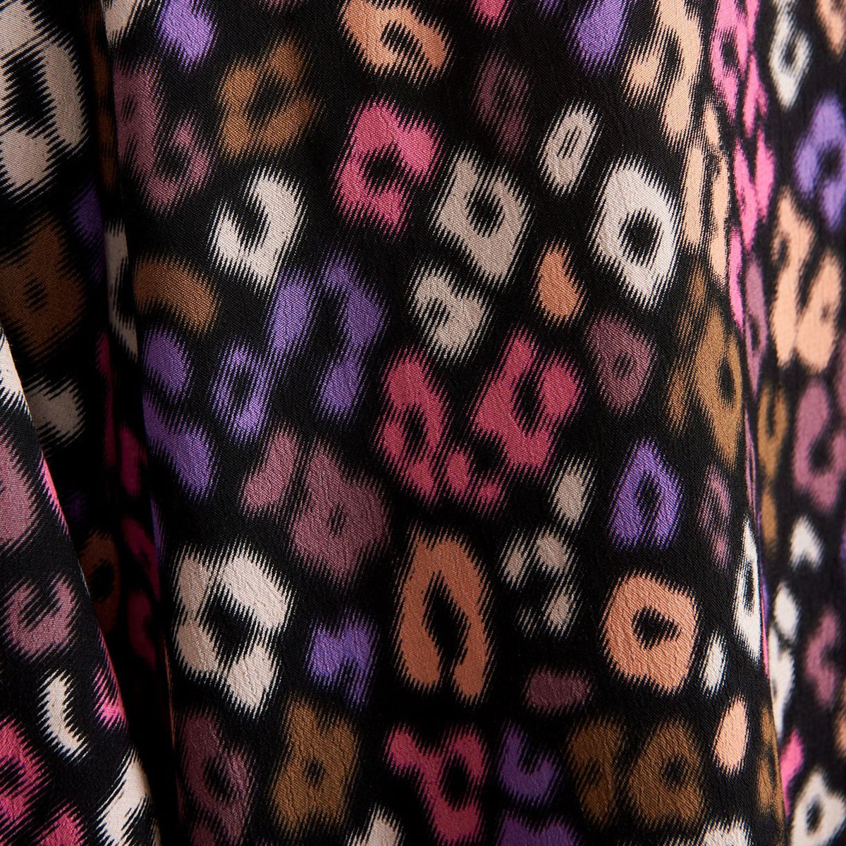 ESSENTIEL ANTWERP Ephraim Leopard Print Top in Black/Pink/Brown