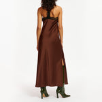 Erica Lace Racer Back Dress in Brown