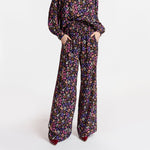 Extrovert Leopard Print Trousers in Black/Pink/Brown
