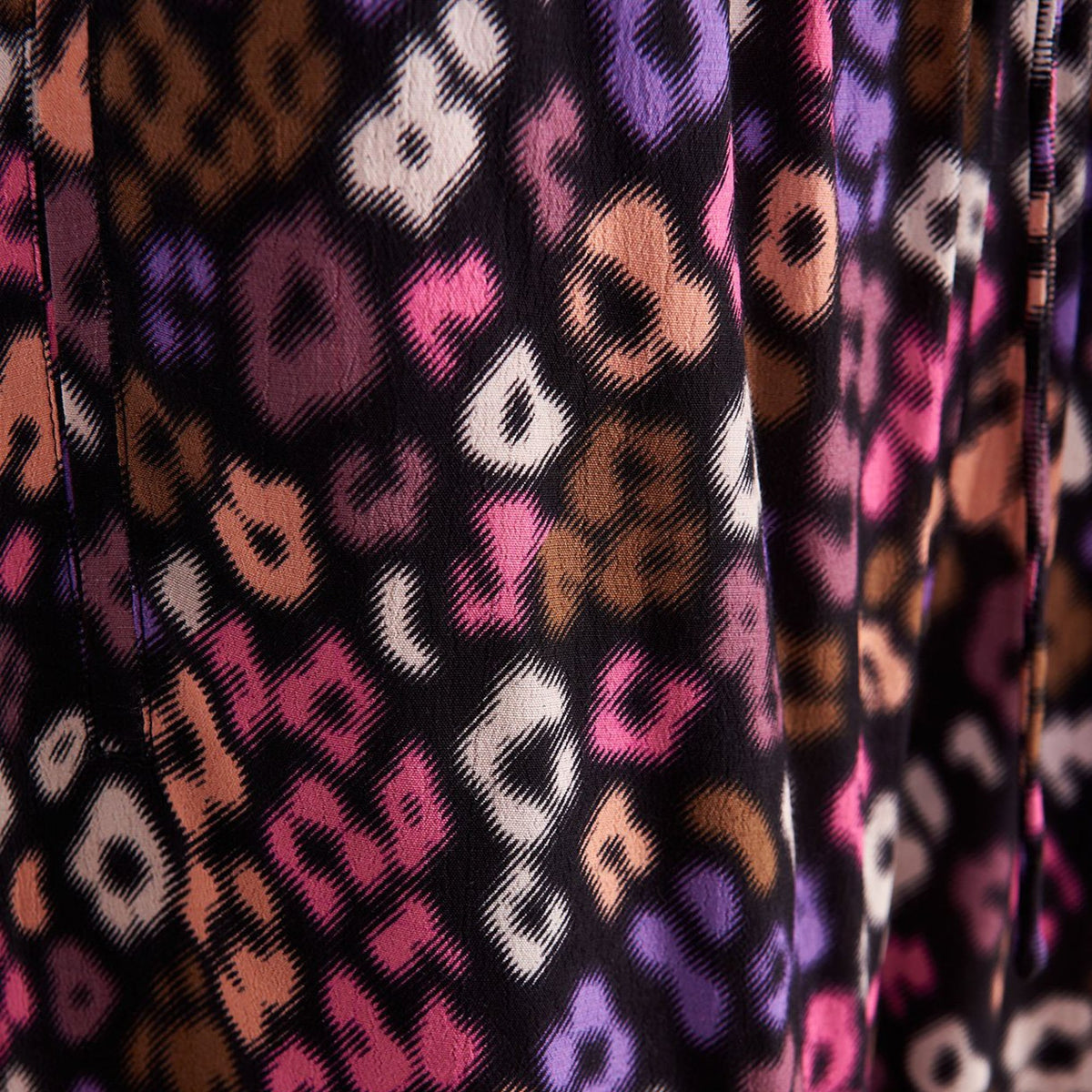 ESSENTIEL ANTWERP Extrovert Leopard Print Trousers in Black/Pink/Brown